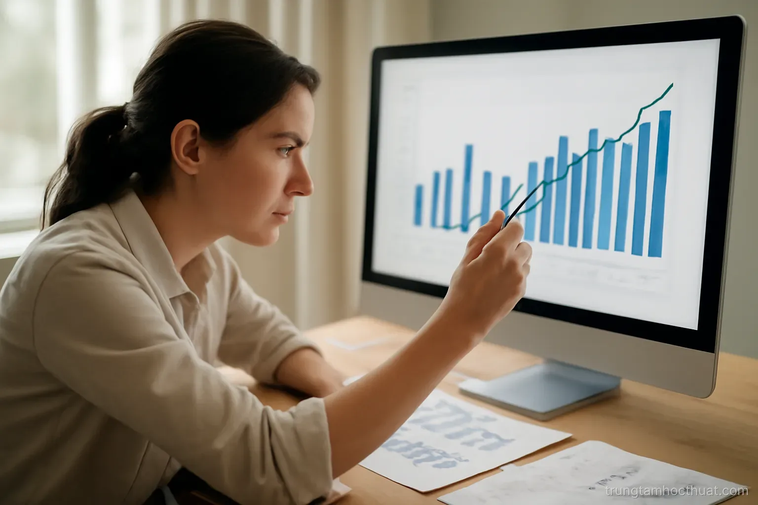 Bảng và hình: mỗi cái phải tự đứng được